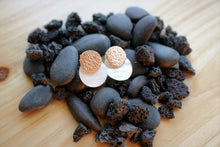 Load image into Gallery viewer, Copper and Shell Double Disc Posts