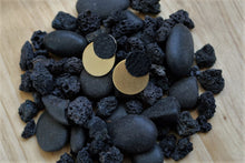 Load image into Gallery viewer, Black and Brass Double Disc Posts