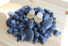 Load image into Gallery viewer, Champagne and Brass Double Disc Posts