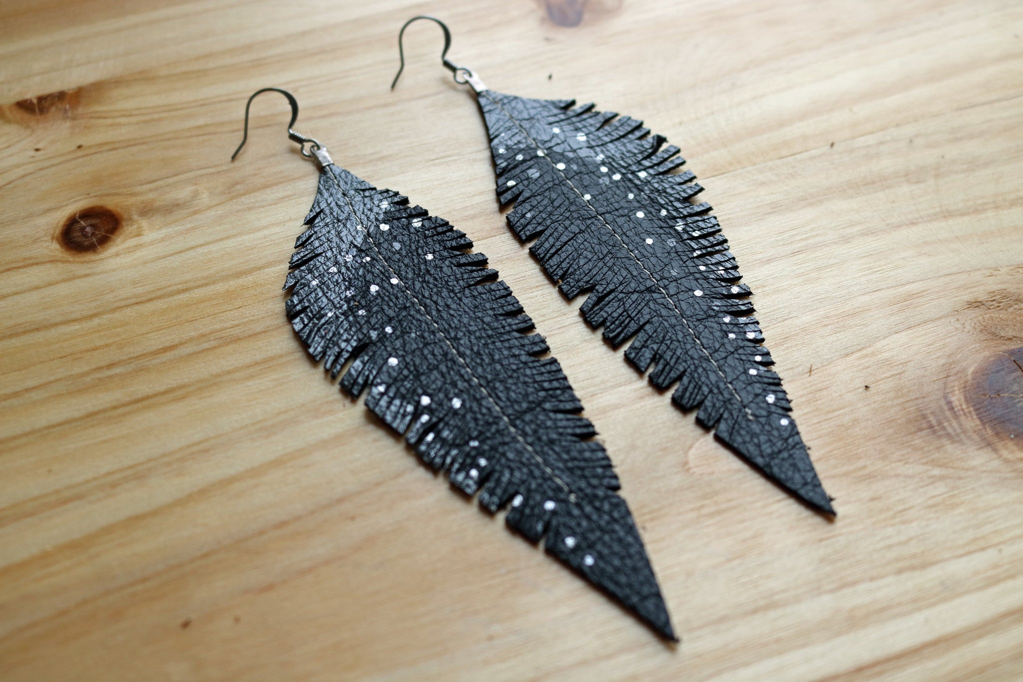 Blue Jay Feather earrings – Nora Catherine